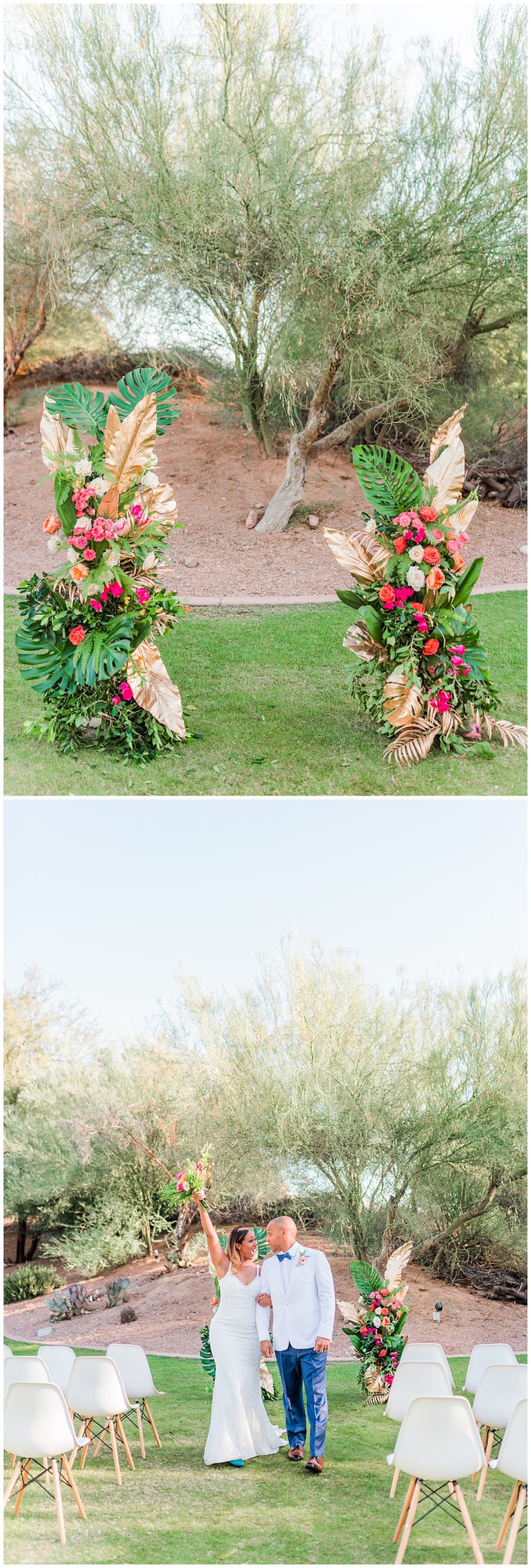 wedding+inspo+New+Mexico+wedding+photographer+vibrant+wedding+tropical+wedding+decor+palm+cake+balloons+ceremony+bride+groom+wedding+dress+albuquerque+photographer
