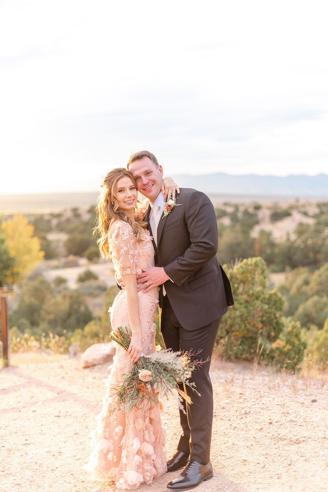 BRIDE AND GROOM AT THE FOUR SEASONS SANTA FE